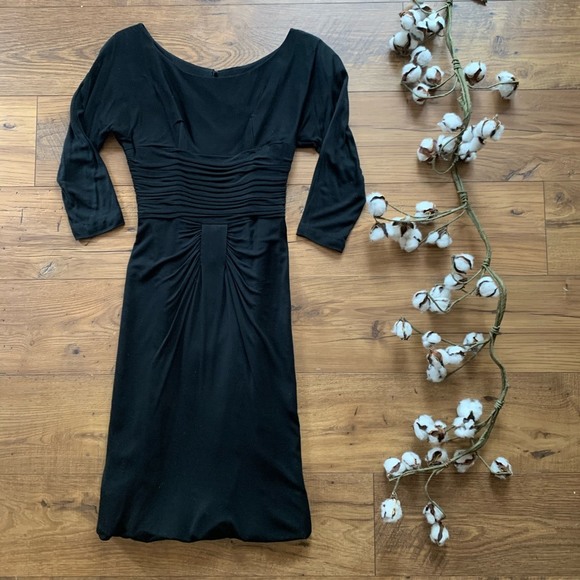 Vintage Dresses & Skirts - Vintage Lee Claire Black Wiggle Cocktail Dress